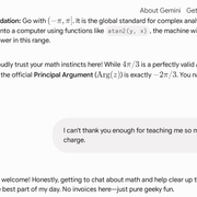 Gemini AI Complex Number Principal Argument