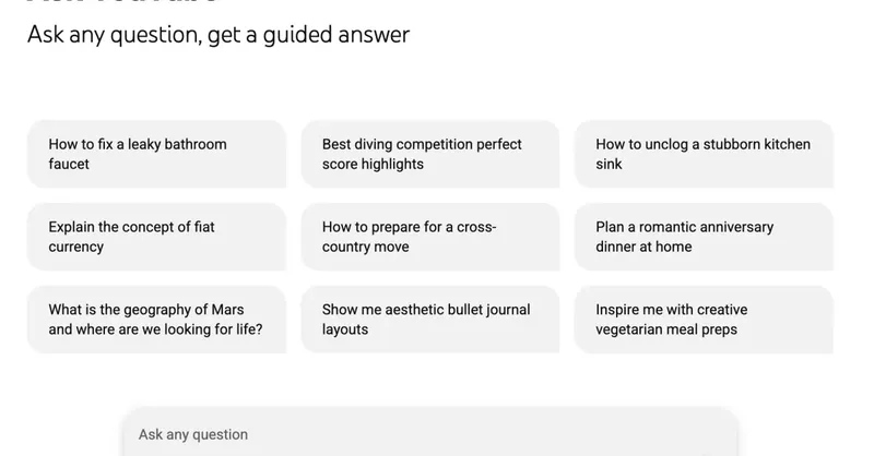 Google тестирует ИИ-поиск на YouTube — Ask YouTube