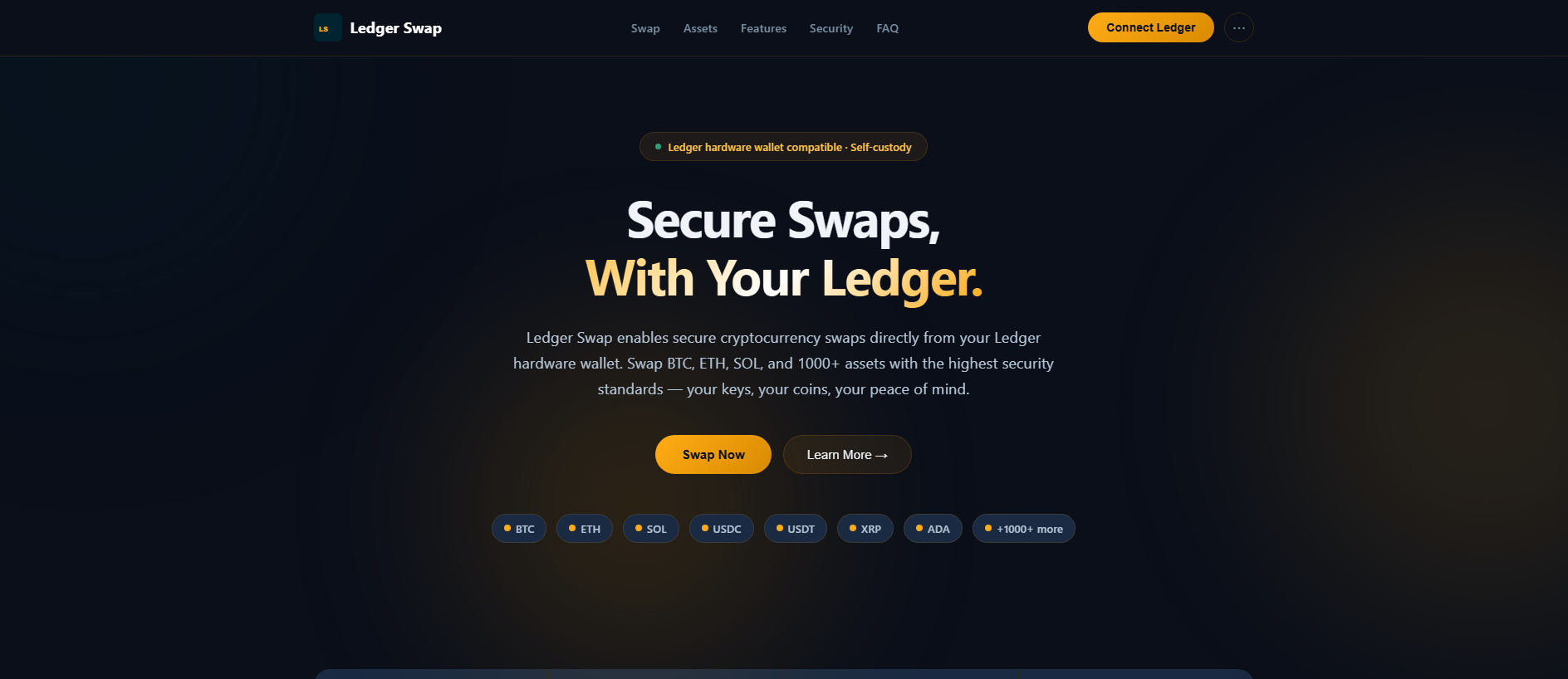Screenshot of ledgerswap.fun