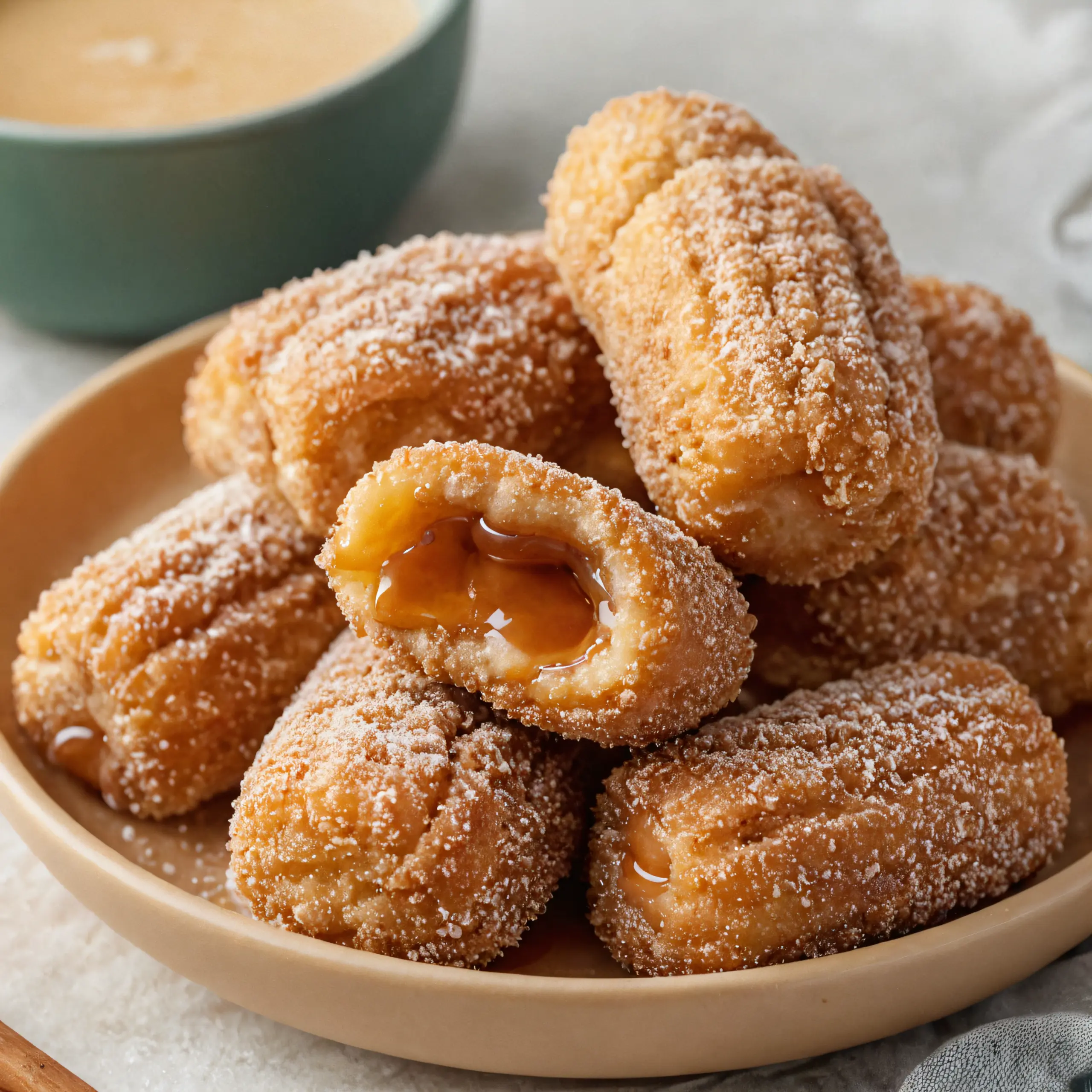 Caramel Filled Churro Bites Recipe