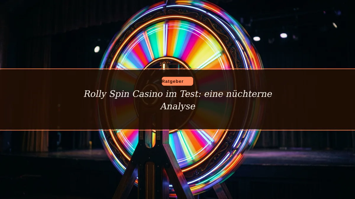 Rolly Spin Casino im Test: eine nüchterne Analyse