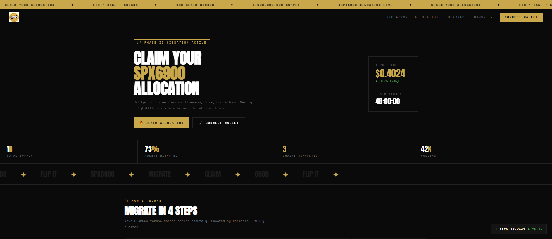 Screenshot of spxtoken.live