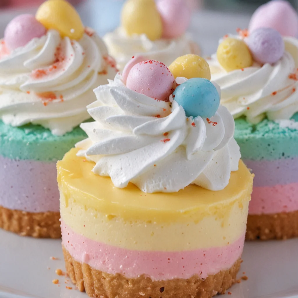 Easter Mini Cheesecakes Without Baking