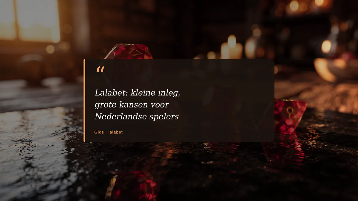 Lalabet: kleine inleg, grote kansen voor Nederlandse spelers