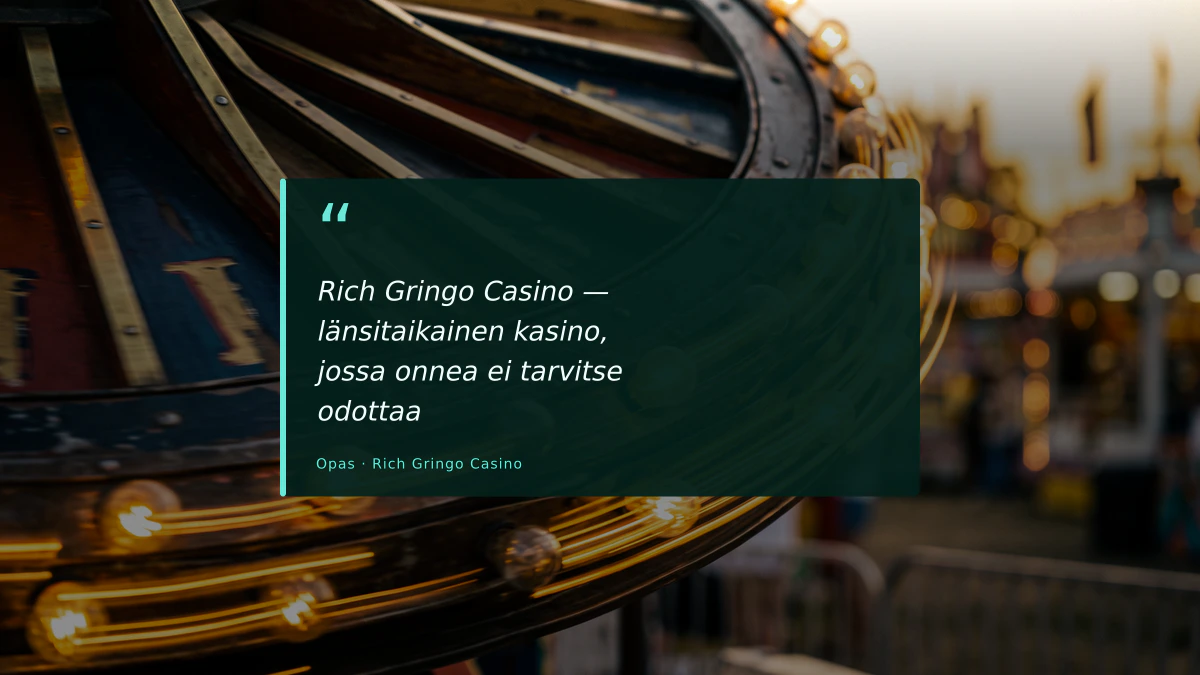 Rich Gringo Casino — länsitaikainen kasino, jossa onnea ei tarvitse odottaa