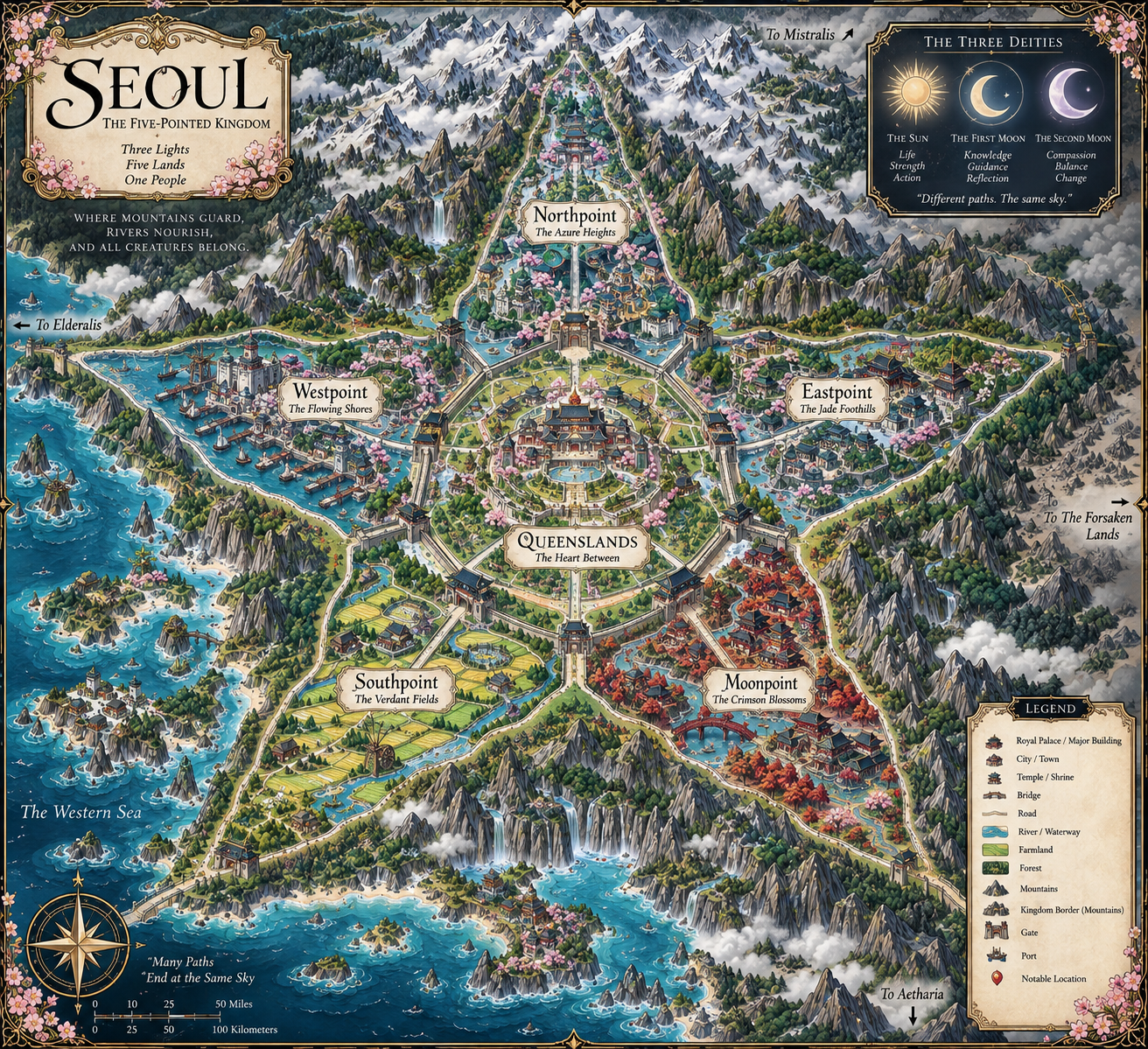 Map of the Five-Pointed Kingdom of Seoul