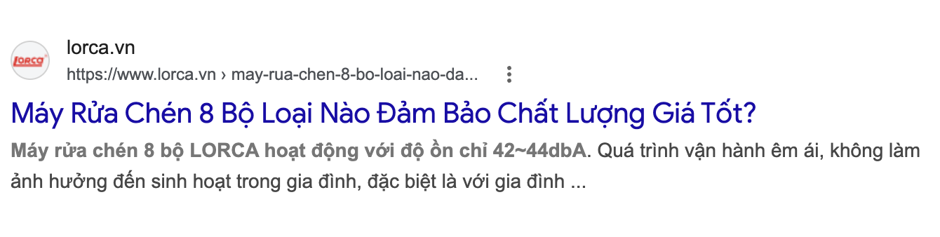 Kết quả Google cần bấm vào
