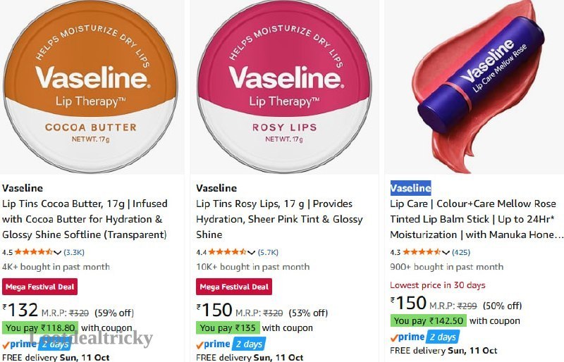 60 Off Vaseline – Just ₹103 | Lowest Price Deal 60 Off Vaseline – Just ₹103 | Lowest Price Deal