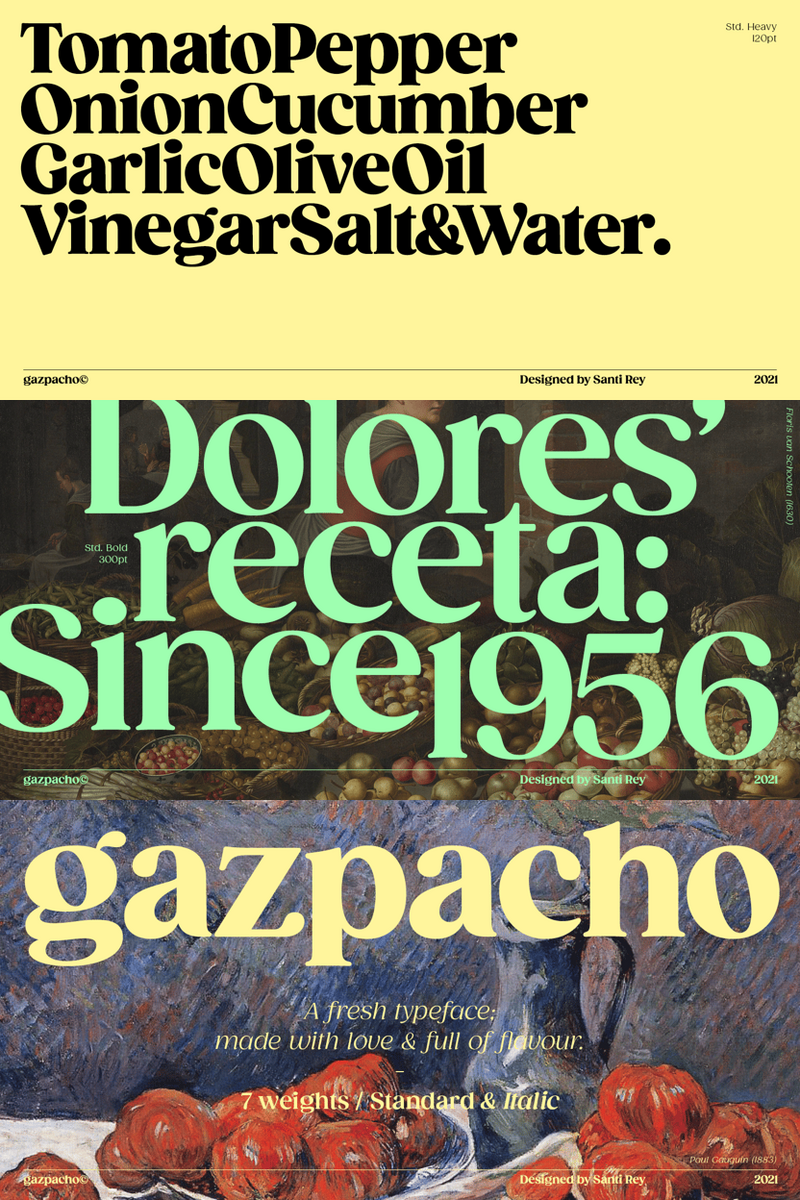 Gazpacho: How to Craft Edgy Editorial Layouts, From Blog Titles to Featured Quotes.
