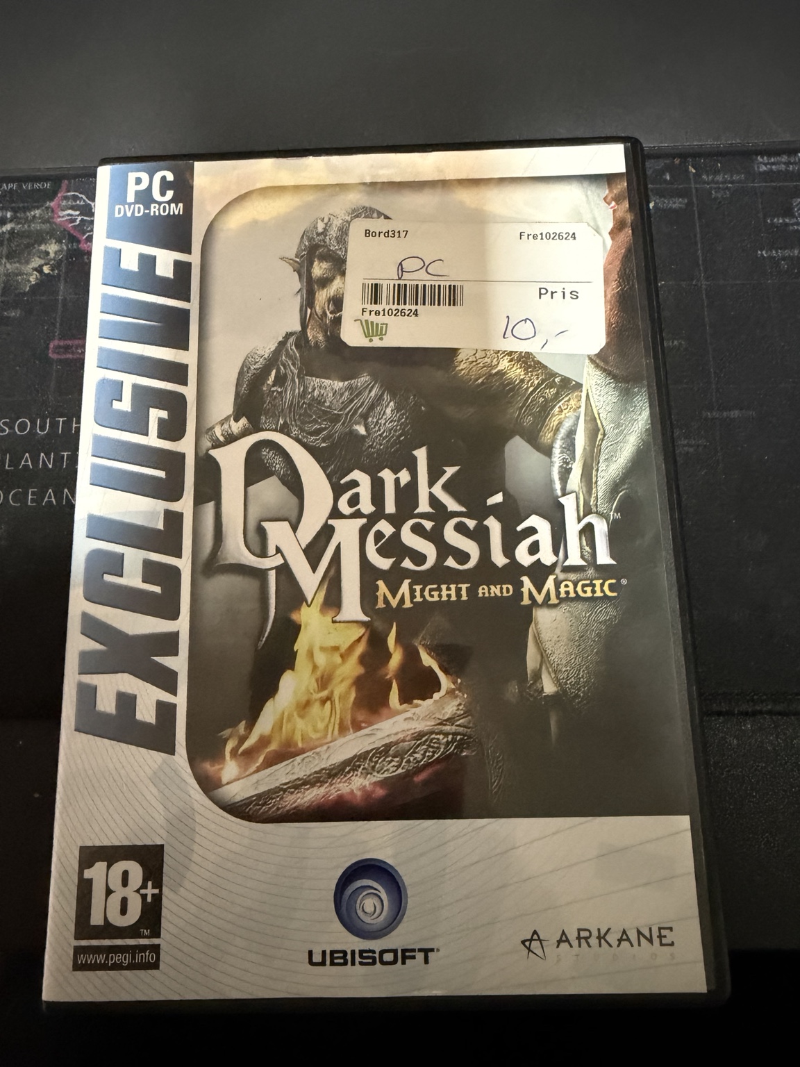 Dark Messiah eXclusive front cover with the 10 kroner Kirppu sticker