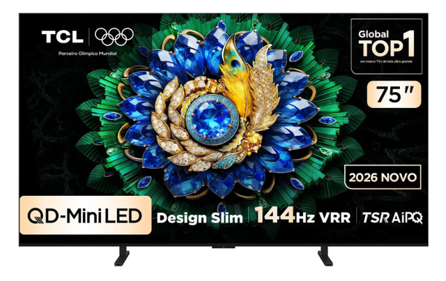 Smart TV 75" TCL 4K UHD Mini LED 75A400M