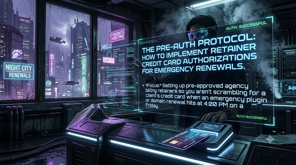 The “Pre-Auth” Protocol: How to Implement Retainer Credit Card Authorizations for Emergency Renewals