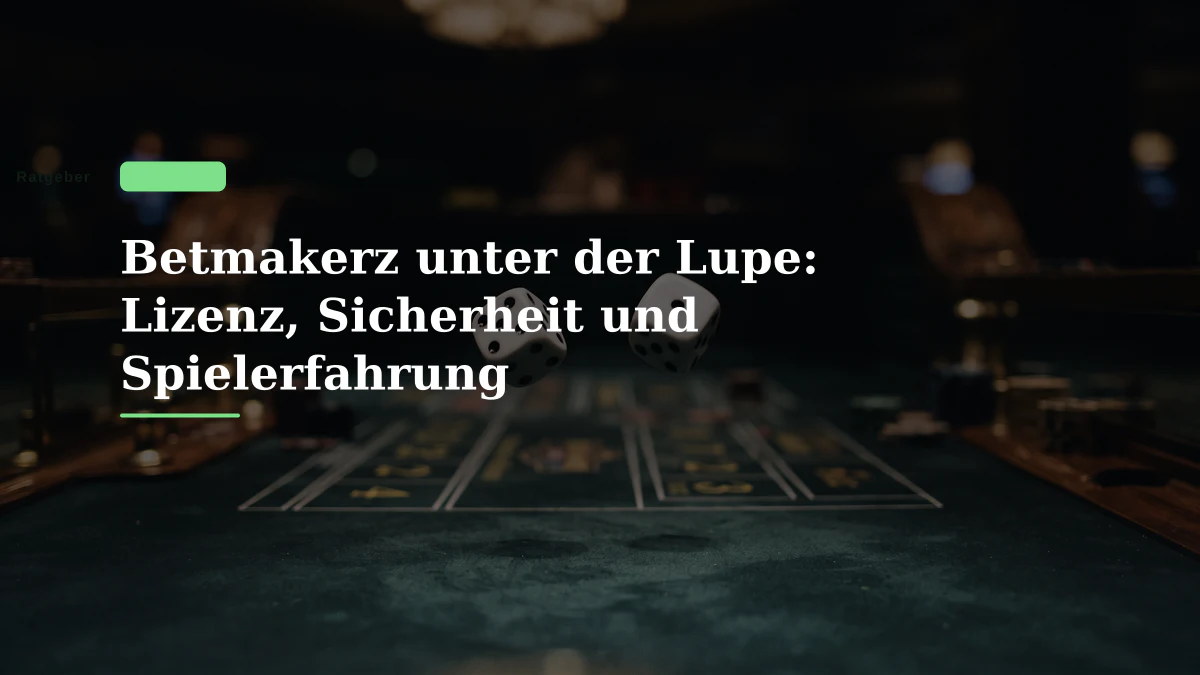Betmakerz unter der Lupe: Lizenz, Sicherheit und Spielerfahrung