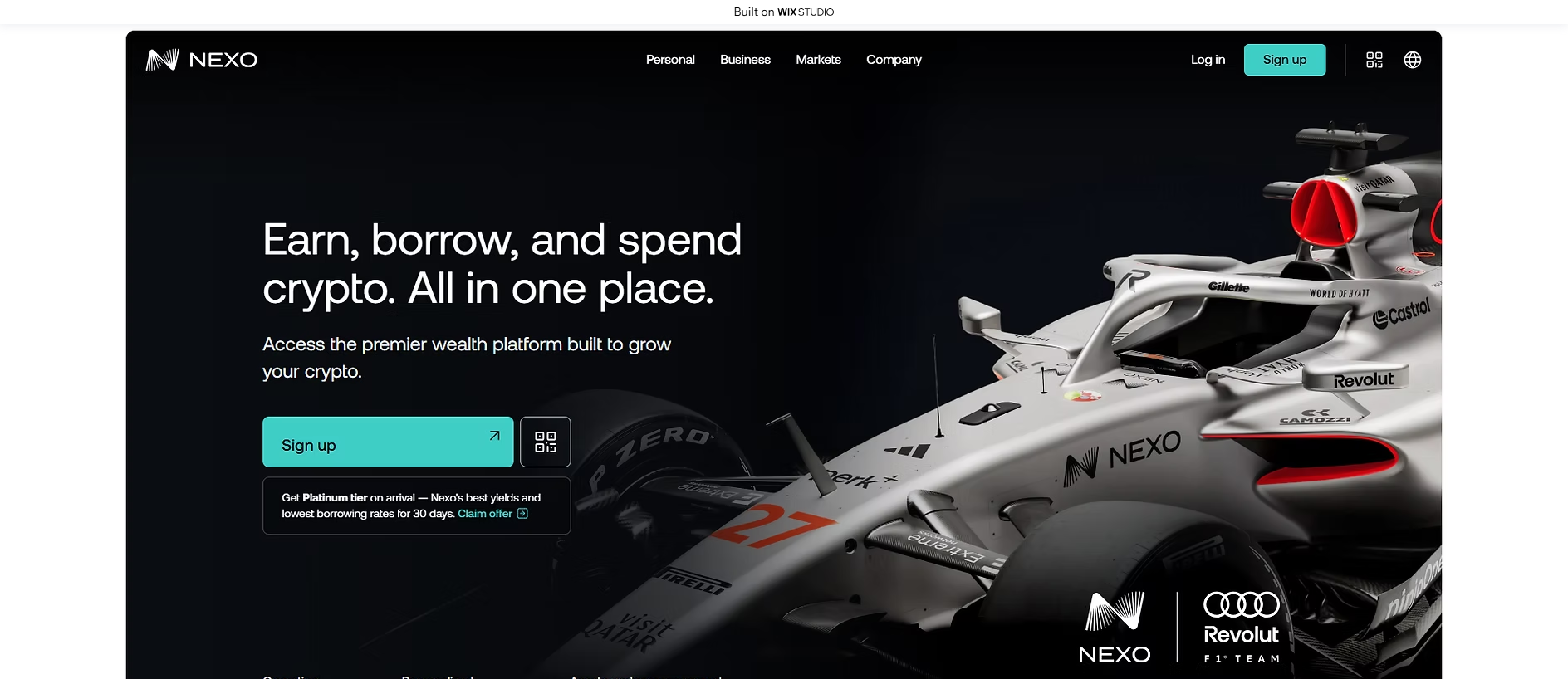 Forensic screenshot of home-naxocdn.wixstudio.com showing the phishing page layout
