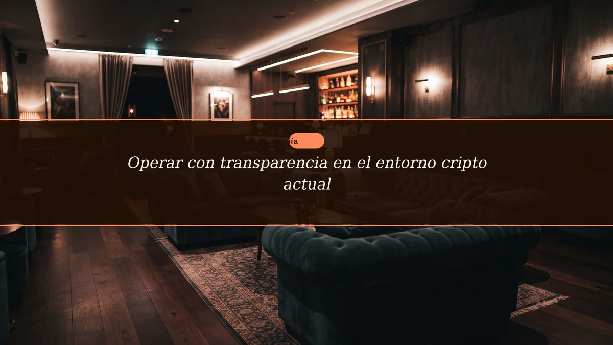Operar con transparencia en el entorno cripto actual