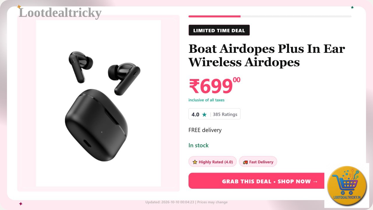 Boat Airdopes Ultra – Just ₹699 | Best Deal Boat Airdopes Ultra – Just ₹699 | Best Deal