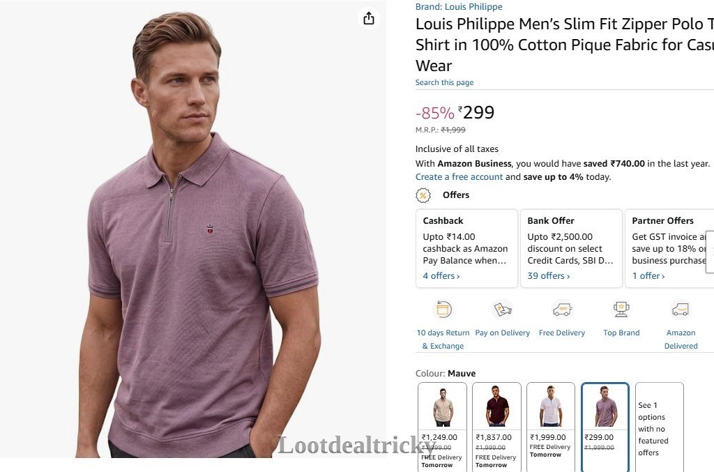 Loot Louis Philippe – Lowest Price Get 70% OFF Today