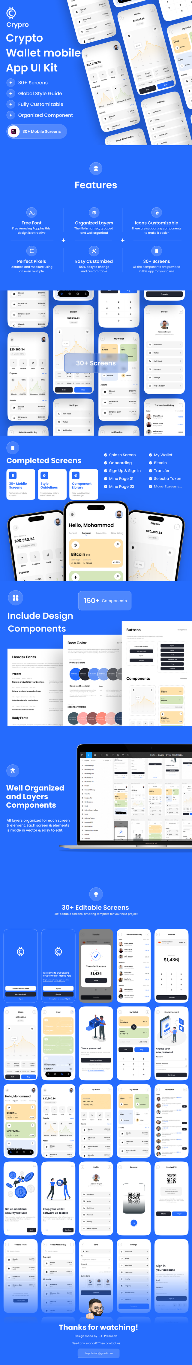 Crypro - Crypto Wallet Mobile App Kit For Adobe  Xd