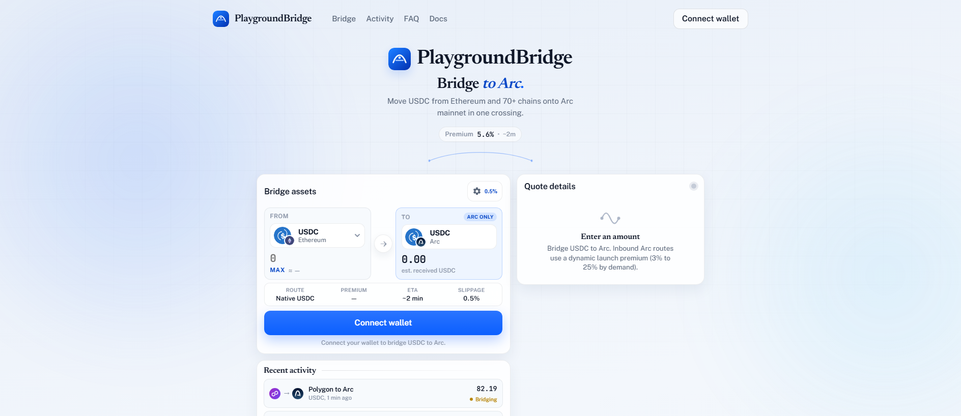 Forensic screenshot of playgroundbridge.app showing the phishing page layout