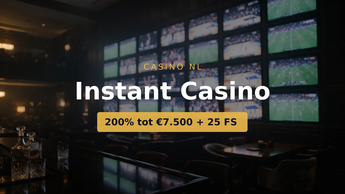 Instant Casino — welkomstbonus 200% tot €7.500 + 25 FS, betalingen: Visa, Mastercard, Sofort, Giropay, Pix