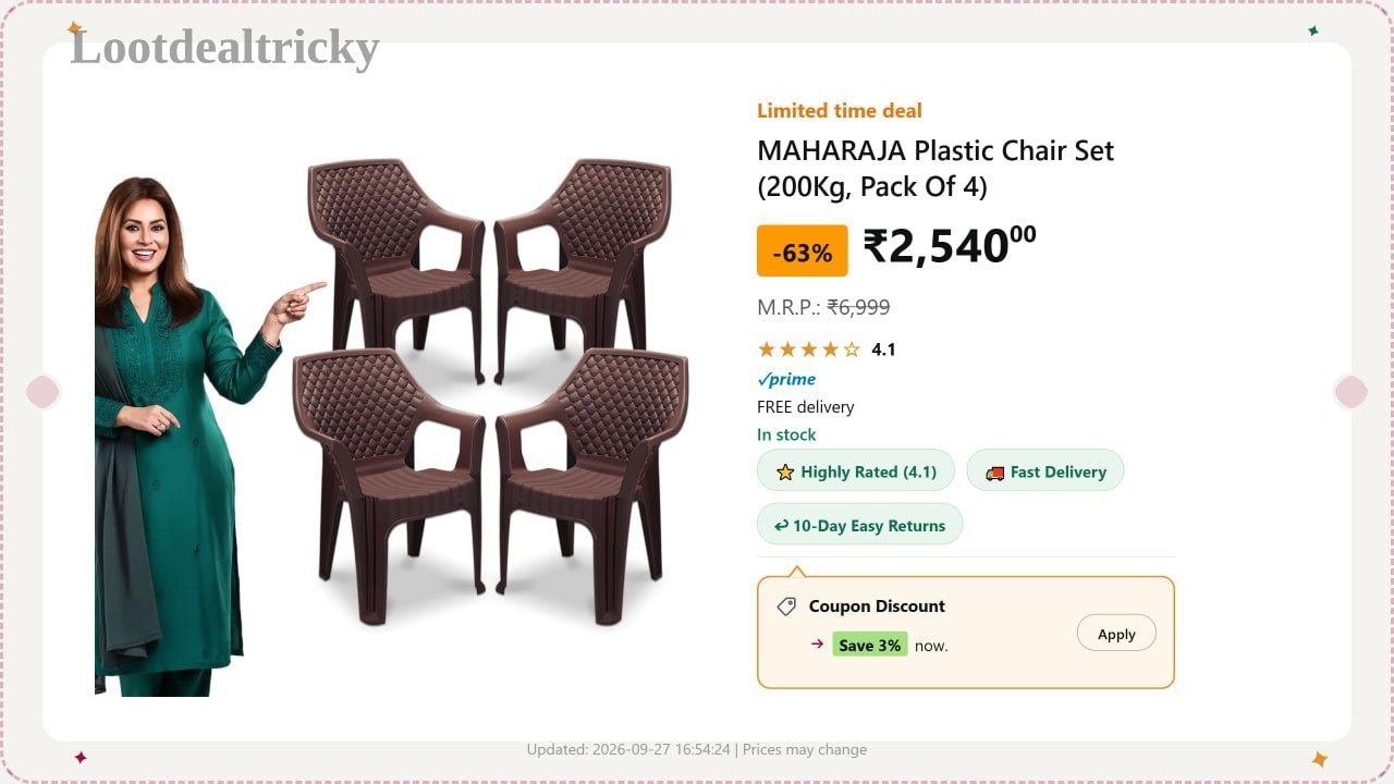 Maharaja Chair Set – Just ₹2619 | Loot Deal Maharaja Chair Set – Just ₹2619 | Loot Deal