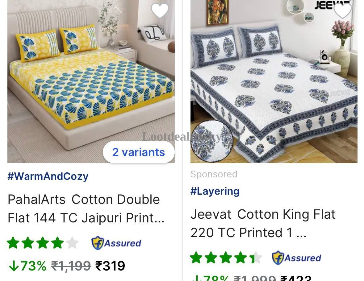 Cotton Bedsheet Upto – Just 90% OFF | Loot Ka Maal