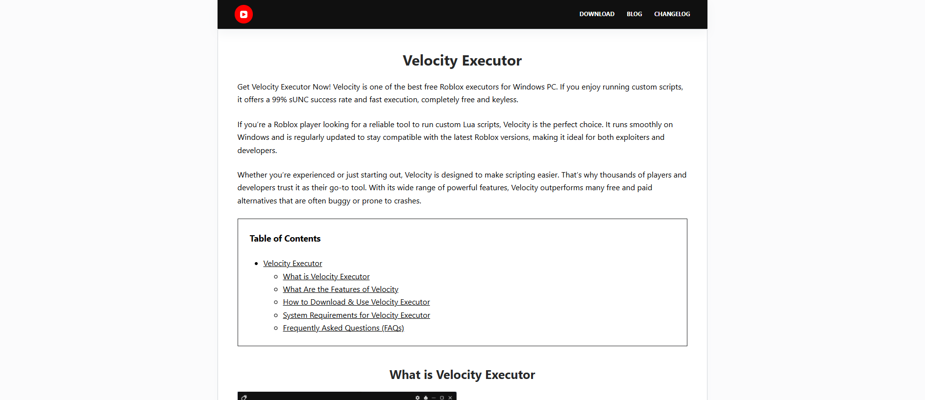 Forensic screenshot of velocity-executor.com showing the phishing page layout