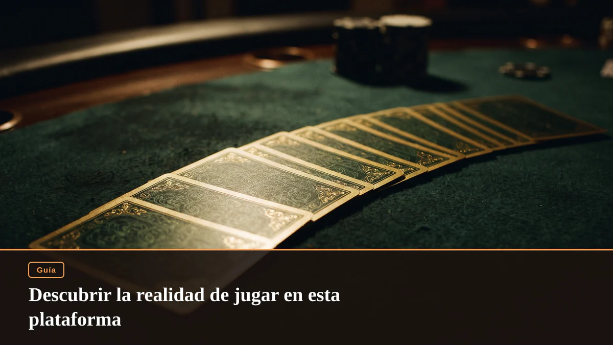Descubrir la realidad de jugar en esta plataforma