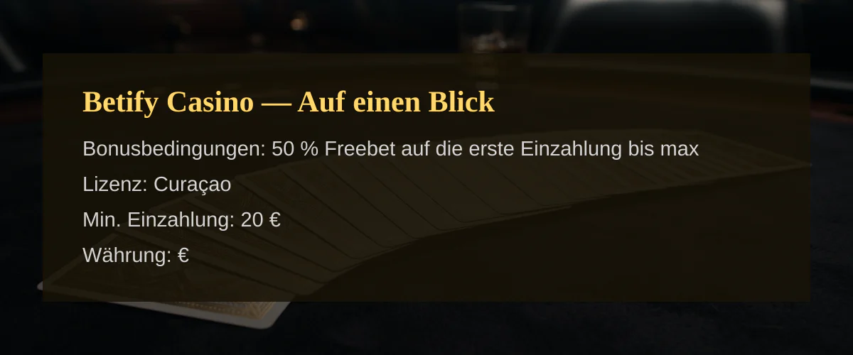 Betify Casino &mdash; Auf einen Blick