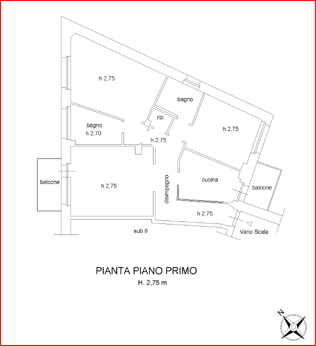 Planimetria del piano primo