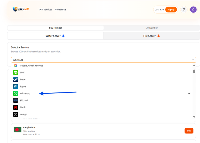 Search for WhatsApp numbers