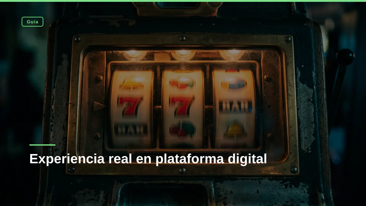 Experiencia real en plataforma digital