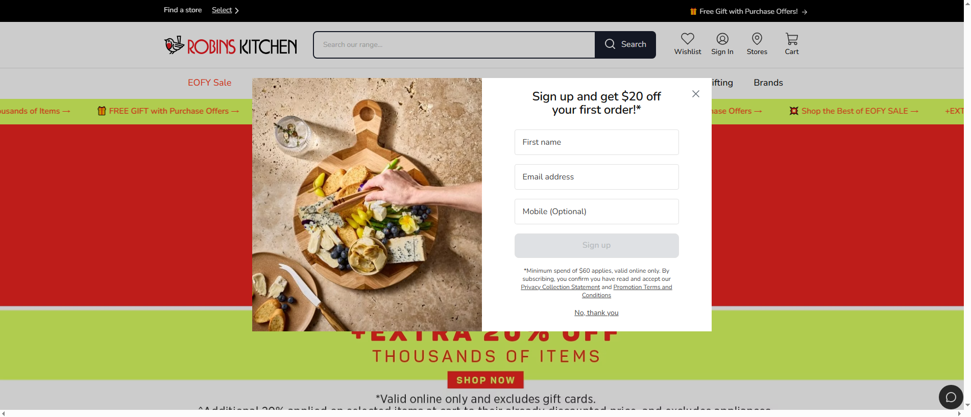 Screenshot of robinskitchen.com.au