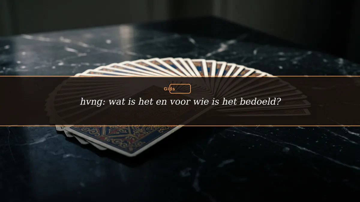 hvng: wat is het en voor wie is het bedoeld?