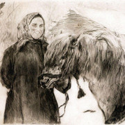 Баба с лошадью 1899