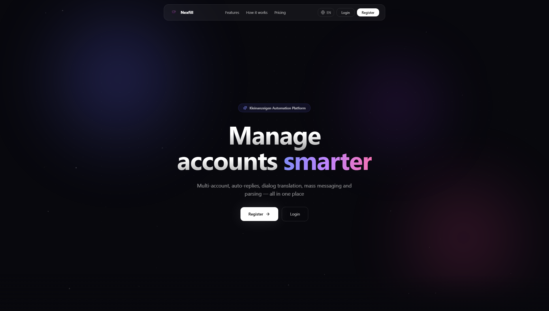 Screenshot of nexfill.ws