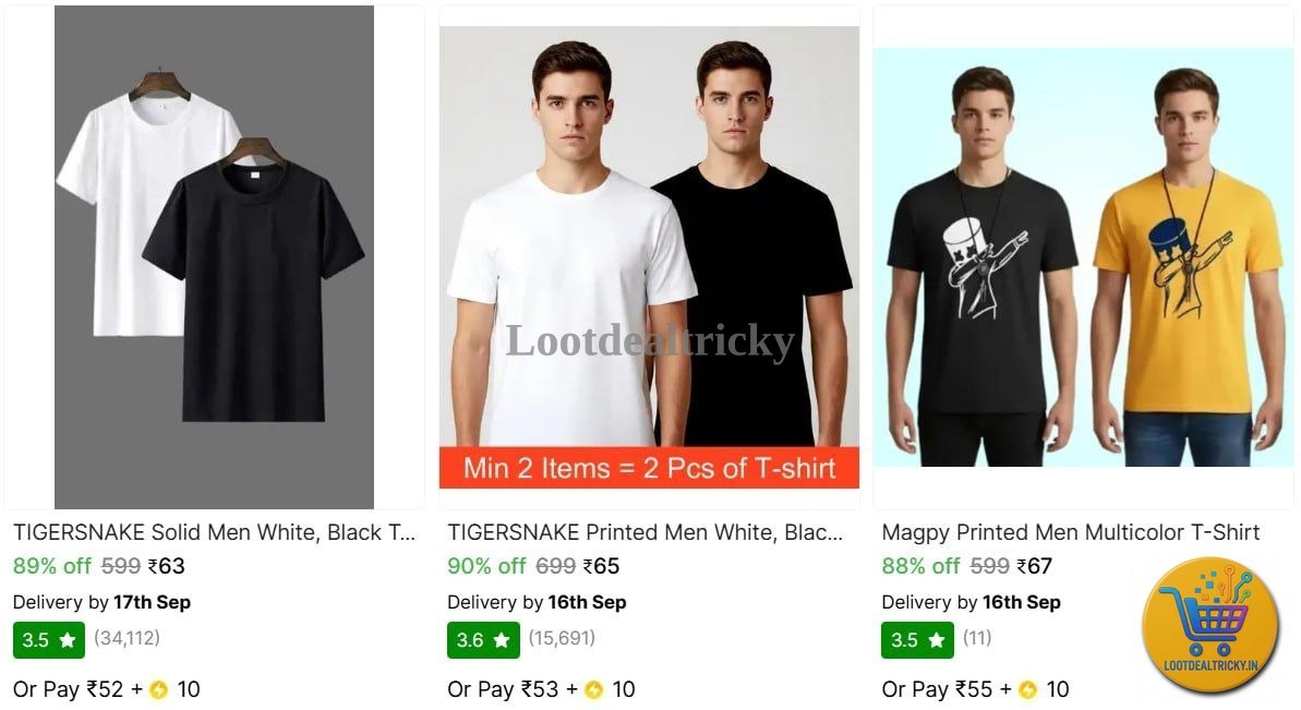   t Shirts From – Just ₹63 | Loot Ka Maal