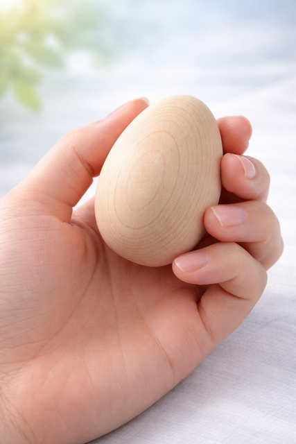 Wooden Palm Egg