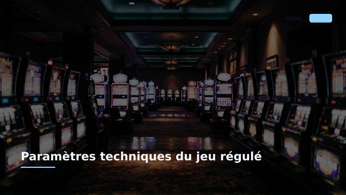 Paramètres techniques du jeu régulé