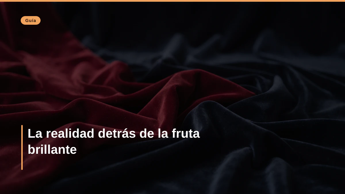 La realidad detrás de la fruta brillante