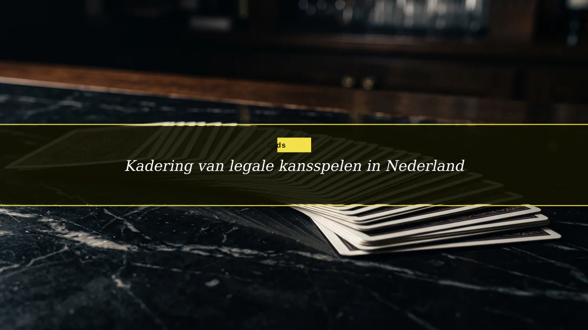 Kadering van legale kansspelen in Nederland