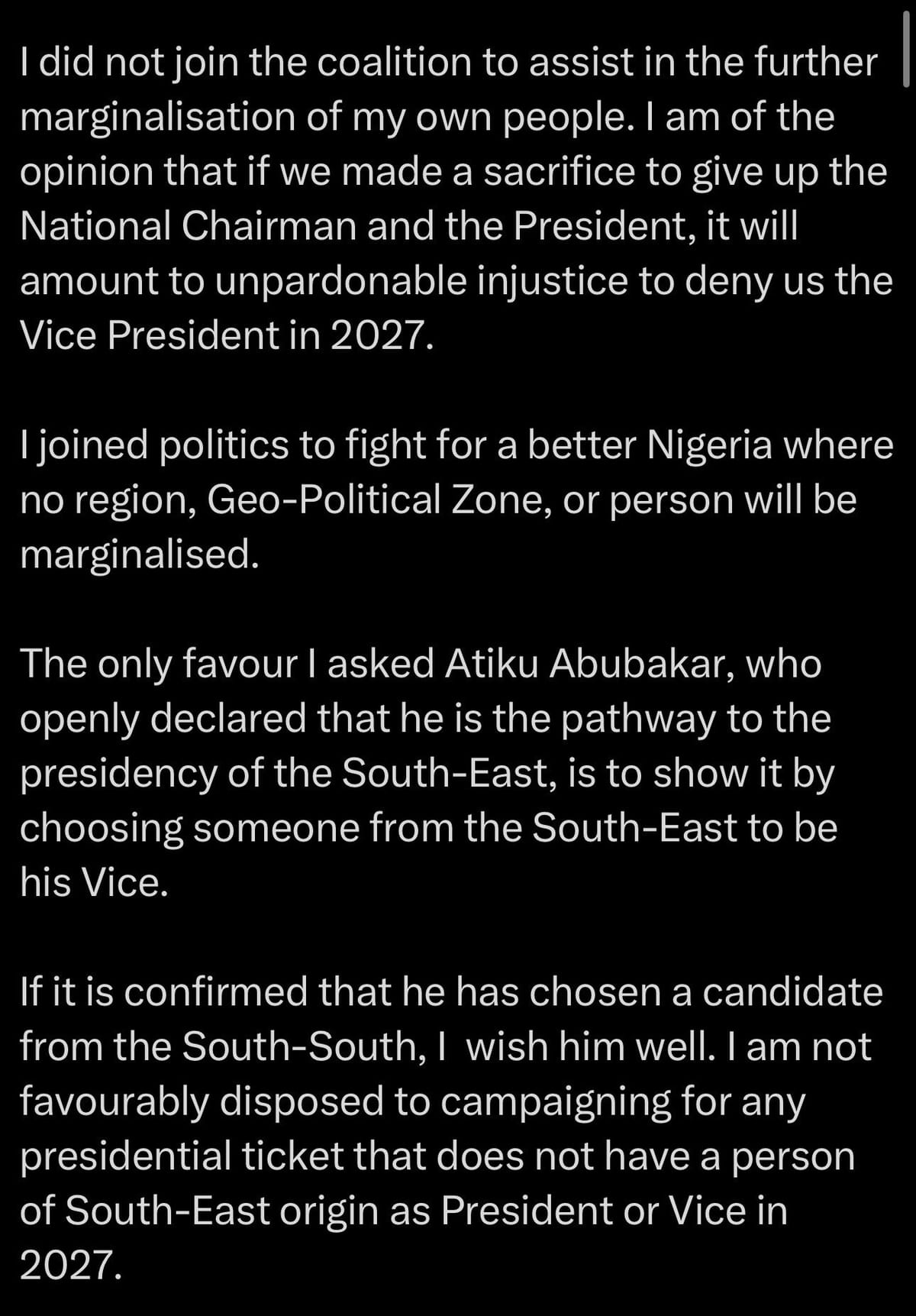 Kenneth Okonkwo rejects Atiku-Amaechi ticket for ADC