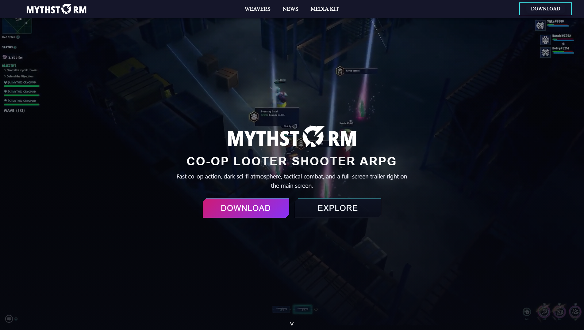 Screenshot of mythstorm.pro