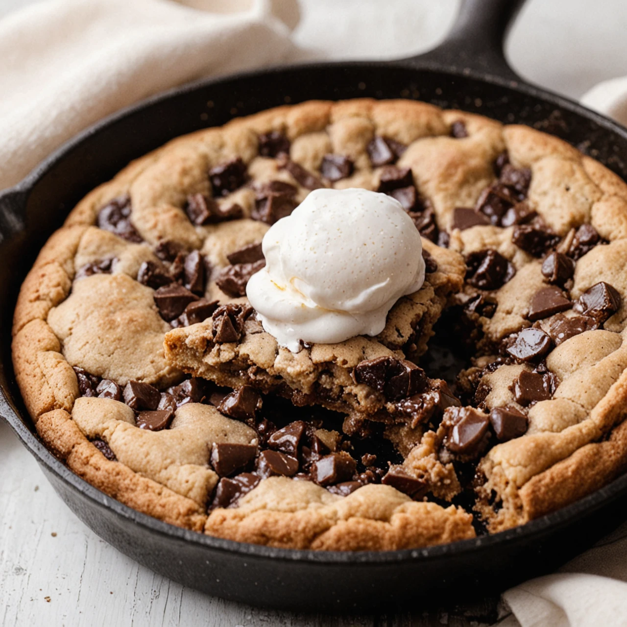 Brown Butter Chocolate Chip Skillet Cookie Recipe