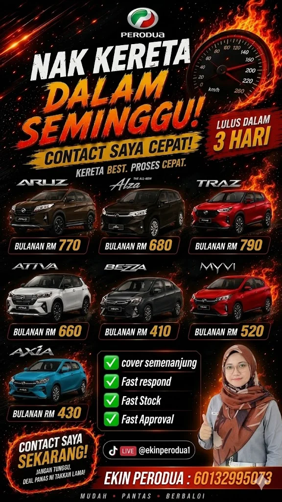 Senarai Harga Rasmi Perodua
