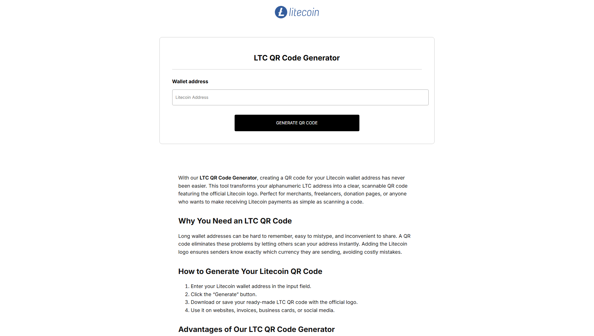 Stored capture of litecoin-qr-code-generator.to