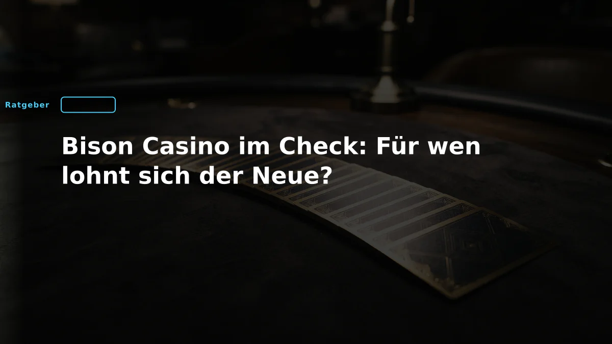 Bison Casino im Check: Für wen lohnt sich der Neue?