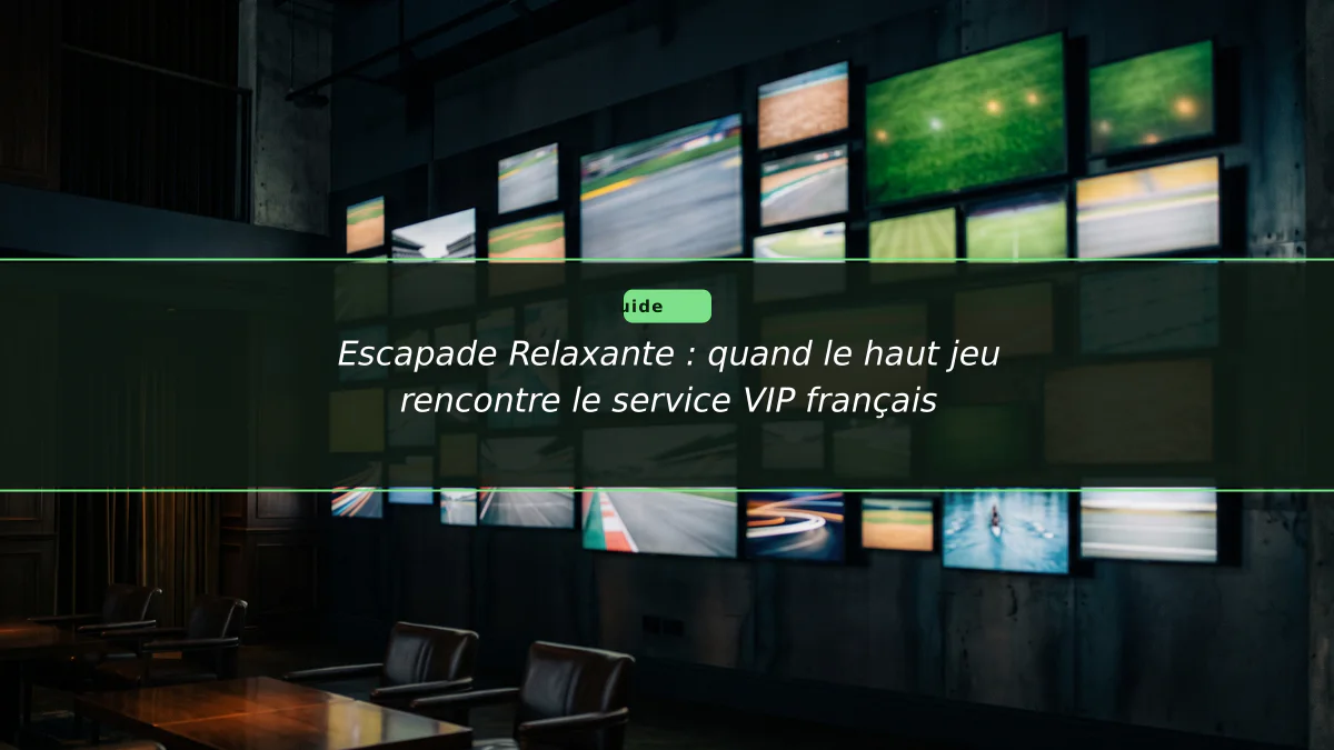 Escapade Relaxante : quand le haut jeu rencontre le service VIP français