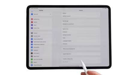 iPad Pro M4の設定画面