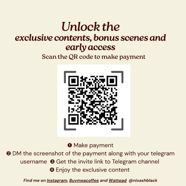 Make payment and get access to the telegram channel.